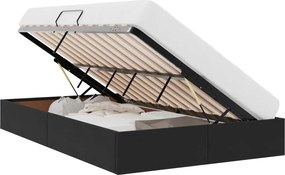 vidaXL Κρεβάτι Οθωμανικού Τύπου Μαύρο 120 x 200 cm Βελούδο