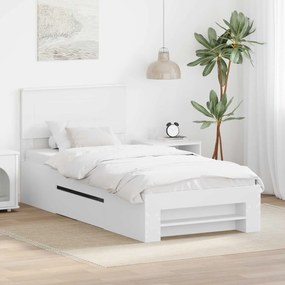 vidaXL Σκελετός Κρεβατιού Λευκό 80 x 200 cm Επεξεργασμένο ξύλο