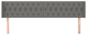 vidaXL Κεφαλάρι με Πτερύγια Σκούρο Γκρι 203x16x78/88 εκ. Υφασμάτινο