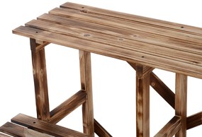 Outsunny Σκάλα φύτευσης, ράφι λουλουδιών, ράφι φύτευσης, βάση λουλουδιών, 3 επίπεδα, ξύλο ελάτης, 80 x 80 x 78cm