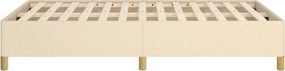 vidaXL Σκελετός Κρεβατιού Χωρίς Στρώμα Κρεμ 120x200 εκ. Υφασμάτινο