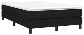 vidaXL Κρεβάτι Boxspring με Στρώμα Μαύρο 120x190 εκ. Υφασμάτινο