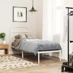 vidaXL Ανταλλακτικό κεφαλάρι Λευκό 75 εκ. Μεταλλικό