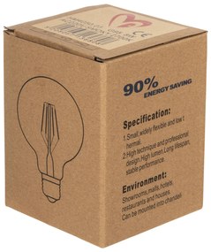 ΛΑΜΠΤΗΡΑΣ GLOBO LED FILAMENT 8W E27 3000K ΦΙΜΕ DIMMABLE HM4050.03 (1 Τεμμάχια)