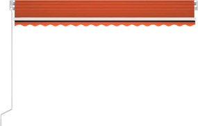 vidaXL Χειροκίνητη τέντα με ηλιακό LED 4 x 3 m