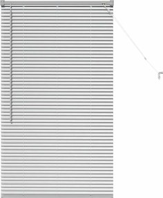 vidaXL Βενετσιάνικες Ρόδες Ασημί 130 x 70 εκ Αλουμίνιο