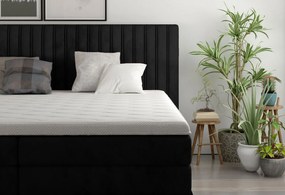 Επενδυμένο κρεβάτι Melantha με στρώμα και ανώστρωμα-140 x 200-Mauro