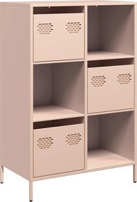 vidaXL Ντουλάπα Ροζ 68x39x103,5 εκ. από Χάλυβα
