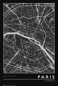 Αφίσα Paris - City Map, (61 x 91.5 cm)