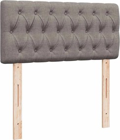 vidaXL Κρεβάτι Boxspring με Στρώμα Taupe 90x190 εκ.Υφασμάτινο