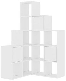 119-001202 Βιβλιοθήκη Paleo pakoworld λευκό μελανίνη 150.8x28x150.8εκ, 1 Τεμάχιο