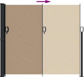 vidaXL Σκίαστρο Πλαϊνό Συρόμενο Taupe 180 x 500 εκ.