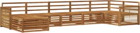 vidaXL Σειρά Καναπέ Εξωτερικού 7 pcs Φυσικό
