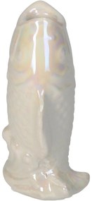 Κηροπήγιο Ψάρι Ιβουάρ Κεραμικό 8.9x7x15.8cm - Κεραμικό - 05154183