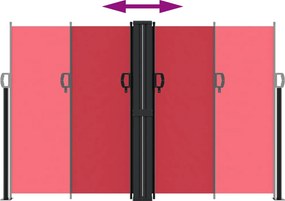 vidaXL Σκίαστρο Πλαϊνό Συρόμενο Κόκκινο 160 x 600 εκ.