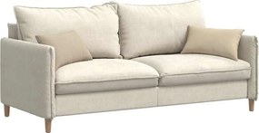 vidaXL Μαξιλάρι Καναπέ 2 pcs Κρεμ 50 x 30 cm ύφασμα