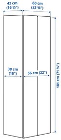 SMASTAD/PLATSA ντουλάπα, 60x42x181 cm 095.490.71
