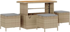 vidaXL Σετ Καναπέ Κήπου 13 pcs Μπεζ συνθετικό ρατάν
