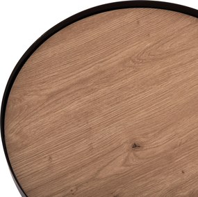 ΣΕΤ 2ΤΜΧ ΤΡΑΠΕΖΙΑ ΣΑΛΟΝΙΟΥ DUNCAN HM21081 MDF ΚΑΙ ΚΕΡΑΜΙΚΟ TOP Φ80εκ & Φ45εκ