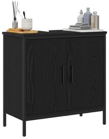 vidaXL Νιπτήρας Μπάνιου Μαύρο Δρυς 60x30x60 εκ Επεξεργασμένου Ξύλου