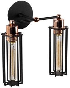 Φωτιστικό Τοίχου - Απλίκα Likya 525NOR3170 Φ28x30cm 2xE27 40W Black Opviq