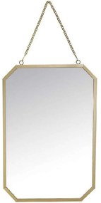 Καθρέπτης Τοίχου FAM626 24,5x35,5cm Gold Espiel Metal, Glass