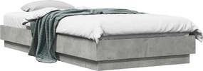 vidaXL Κρεβάτι δαπέδου Γκρι Σκυροδέματος 80 x 200 cm