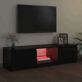 vidaXL Έπιπλο Τηλεόρασης με LED Μαύρο 140x40x36 εκ.