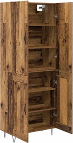 vidaXL Highboard 2 pcs Παλιό ξύλο Επεξεργασμένο ξύλο
