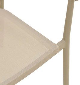 Καρέκλα - Πολυθρόνα Convince αλουμινίου στοιβαζόμενη με καφέ σκελετό-textilene-pe rattan 56x63x82 εκ. 56x63x82 εκ.