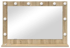 vidaXL Καθρέφτης τουαλέτας με καθρέφτη Δρύς Sonoma 80 x 55 x 18 εκ.