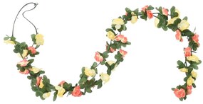 vidaXL Γιρλάντες Λουλουδιών Χριστουγεν. 6τεμ Spring Κόκκινο Ηλ. 250εκ