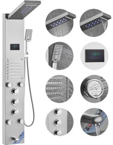 VEVOR Shower Panel Tower System 6 Modes Hydroelectricity LED Stainless Steel