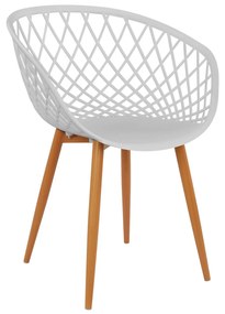 Armchair Polypropylene white Ariadne  62,5x56x80cm