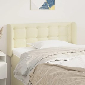 Κεφαλάρι με Πτερύγια Κρεμ 103x16x78/88 εκ. Συνθετικό Δέρμα 3118854