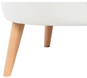 Κάθισμα DKD Home Decor Λευκό Φυσικό Ξύλο 91 x 80 x 78 cm