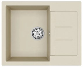 Helika Tesa SQT 102 Ένθετος Γρανιτένιος Νεροχύτης Μ62xΠ50cm Εκρού