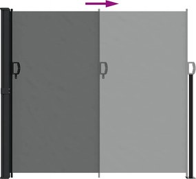 vidaXL Σκίαστρο Πλαϊνό Συρόμενο Ανθρακί 180 x 600 εκ.