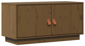 vidaXL Έπιπλο Τηλεόρασης Καφέ Μελί 80x34x40 εκ. από Μασίφ Ξύλο Πεύκου