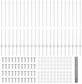 vidaXL Τεντώτο με στήριγμα Ασημί 1,2 x 50 m Ατσάλι