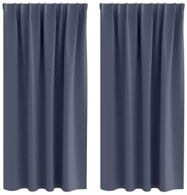 vidaXL Κουρτίνες με κουρτίνες 2 pcs Ανθρακί Πολυεστέρας
