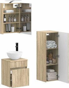 vidaXL Σετ Επίπλων Μπάνιου 4 pcs Sonoma Δρυς