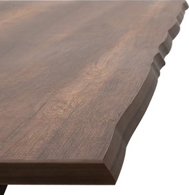 Τραπέζι Walter Megapap Mdf - μεταλλικό χρώμα καρυδί 140x80x75εκ.