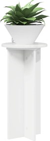 vidaXL Βάση φυτών 2 τεμ. Γυαλιστερό Λευκό 29,5 x 29,5 x 60 εκ.