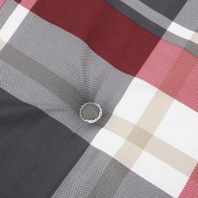 vidaXL Μαξιλάρια Καρέκλας 2τεμ Κόκκινο Καρό 40x40x3εκ. Ύφασμα Oxford