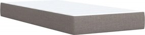 vidaXL Κρεβάτι Boxspring με Στρώμα Taupe 100 x 200 εκ. Υφασμάτινο