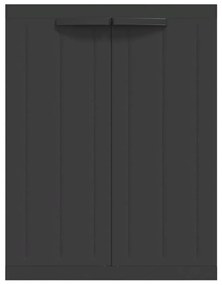 Ντουλάπι Αποθ. Εξ. Χώρου Μαύρο 65x37x85 εκ. Πολυπροπυλένιο - Μαύρο
