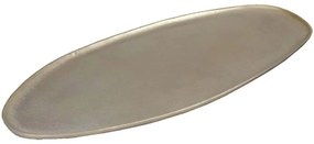 Διακοσμητικός Δίσκος Mandy 023962 59x27x1cm Champagne Αλουμίνιο