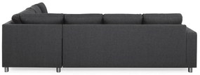 Γωνιακός Καναπές Scandinavian Choice C151, Μαύρο, Ασημί, 284x223x80cm, Πόδια: Μέταλλο | Epipla1.gr