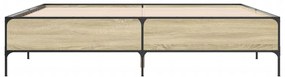 vidaXL Πλαίσιο Κρεβατιού Sonoma Δρυς 180x200 εκ. Επεξ. Ξύλο & Μέταλλο